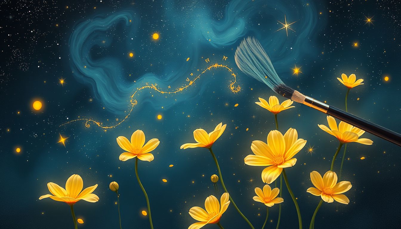 Das Zeichnen von Sumpf-Ringelblumen symbolisiert kreative Heilung im Traum.