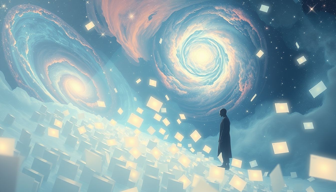 Ein Kontorist symbolisiert Ordnung in chaotischen Lebensbereichen.