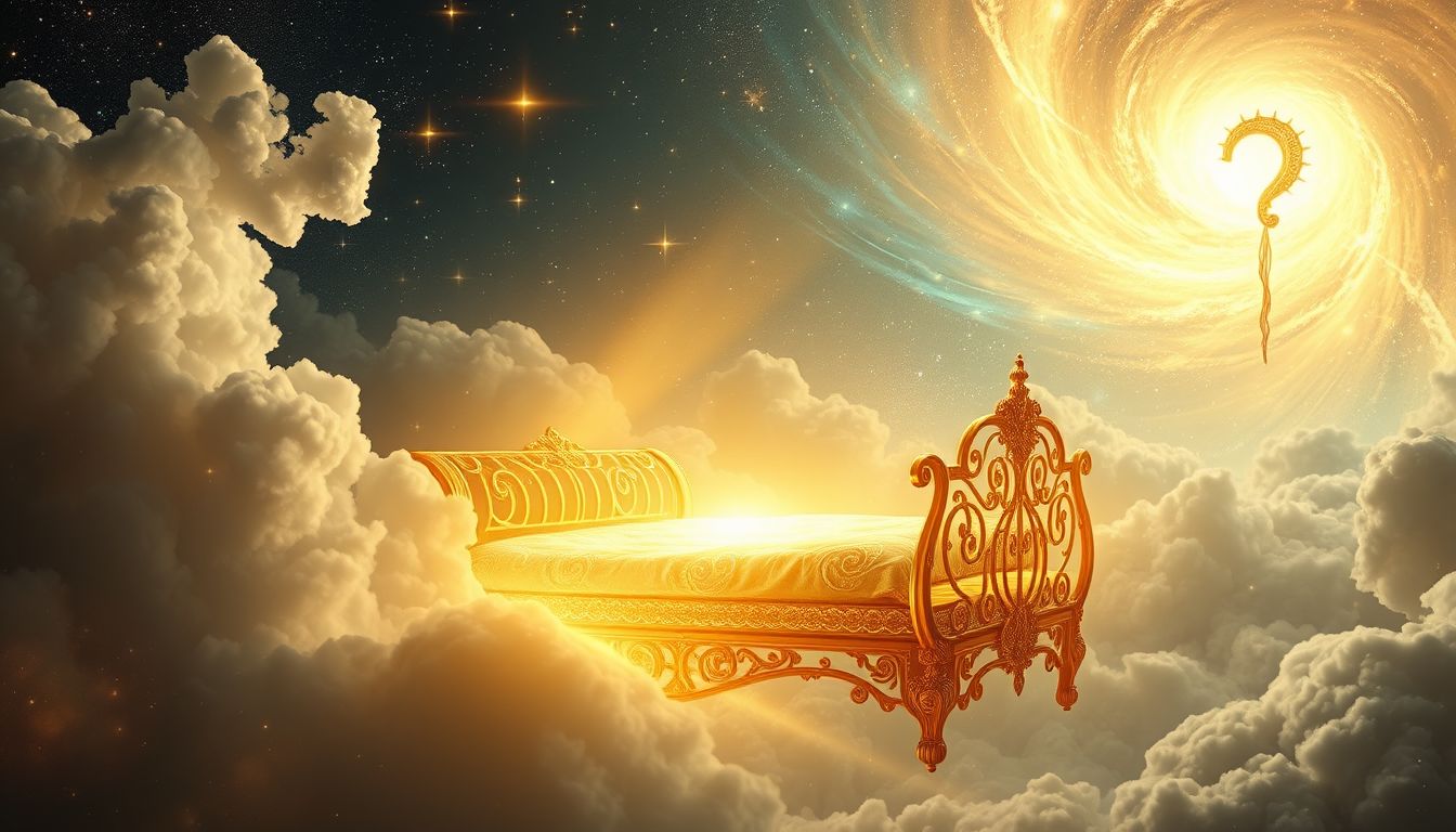 Eine goldene Pritsche symbolisiert Luxus und außergewöhnlichen Erfolg im Traum.