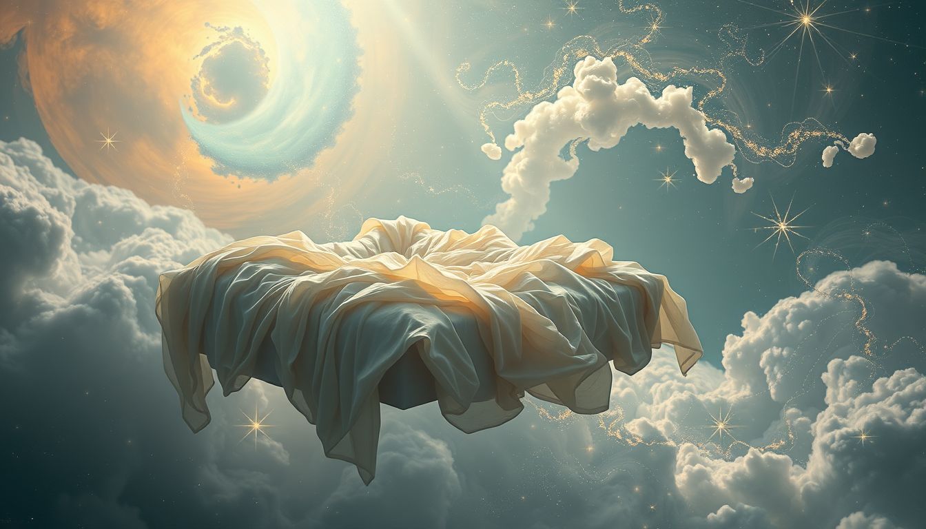 Das unfertige Bett symbolisiert innere Unruhe und unerledigte Aufgaben.
