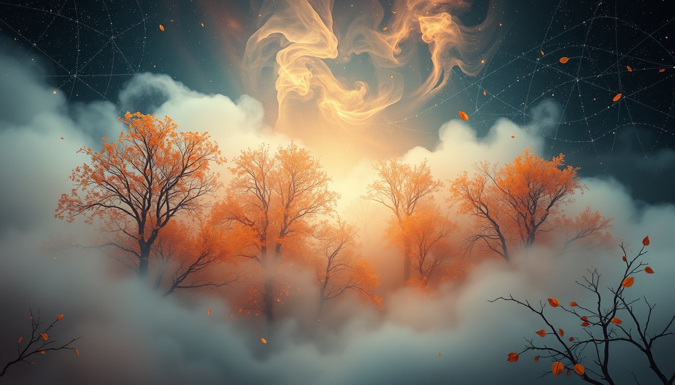 Nebel symbolisiert im Traum oftmals verborgene Gefühle im Herbst.