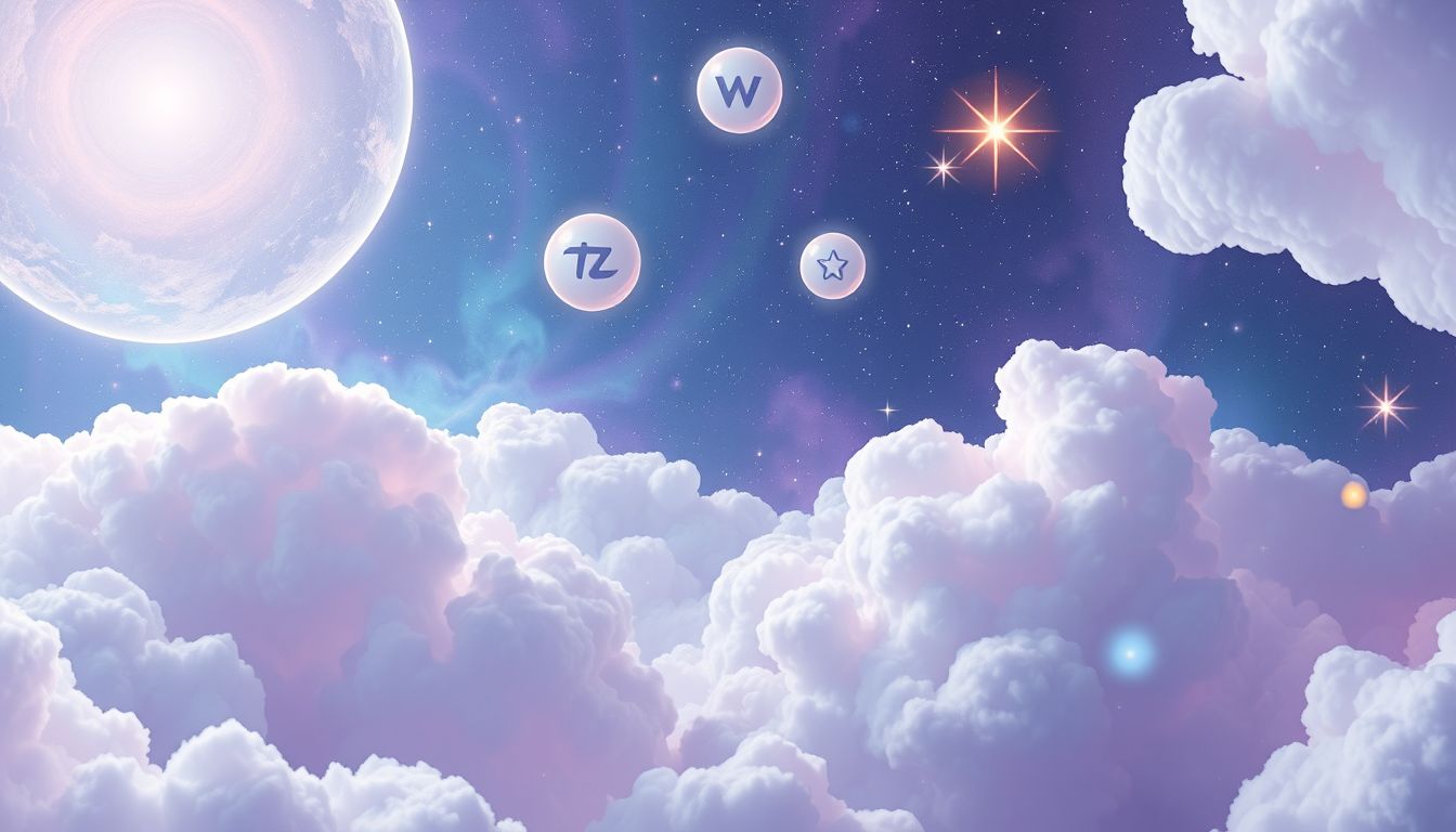 Moderne Typografie im Traum symbolisiert kreative Selbstentfaltung und Wandel.