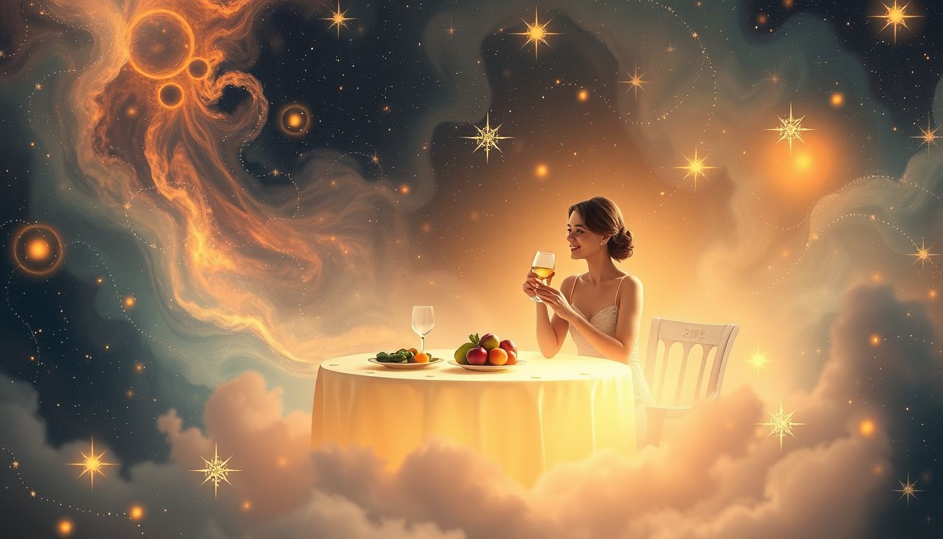 Ein gemeinsames Essen im Traum symbolisiert Harmonie und Verbundenheit.