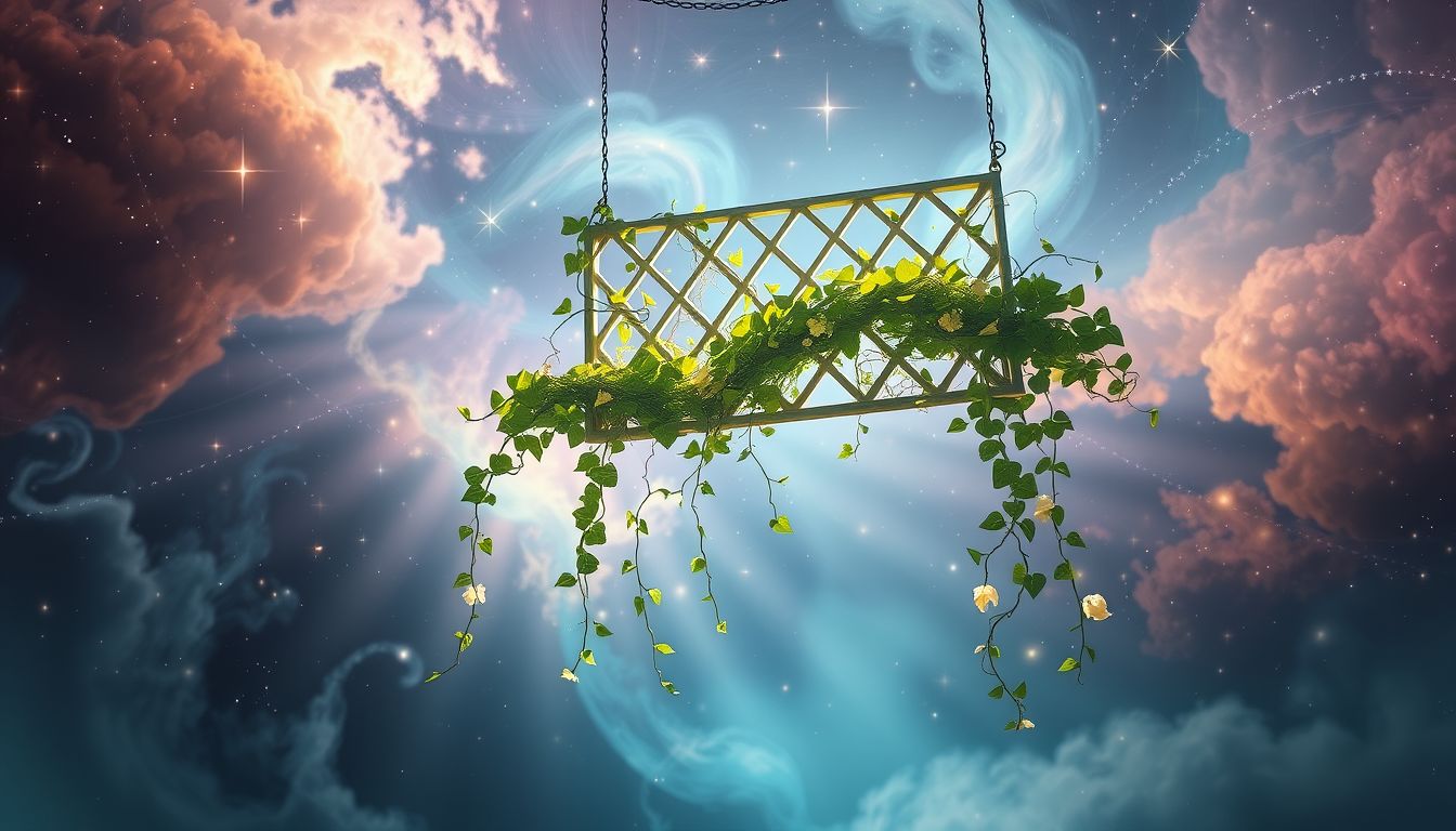 Ein Efeu-Spalier symbolisiert in Träumen Wachstum und Verbundenheit.