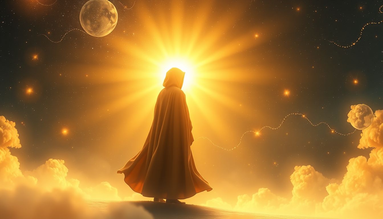Ein Lodenmantel im Sonnenlicht symbolisiert Schutz und Wärme.