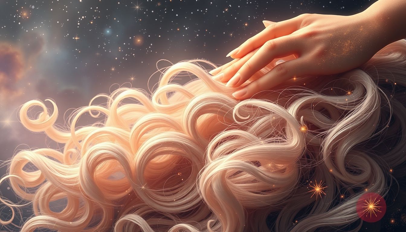 Das Kämmen lockiger Haare im Traum symbolisiert innere Harmonie.