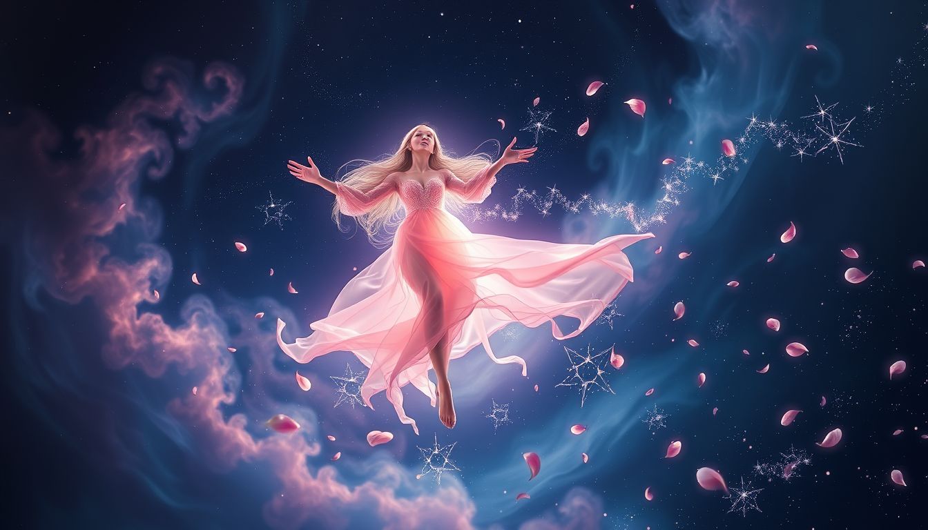 Ein rosafarbenes Kleid symbolisiert oft Liebe und romantische Sehnsüchte.