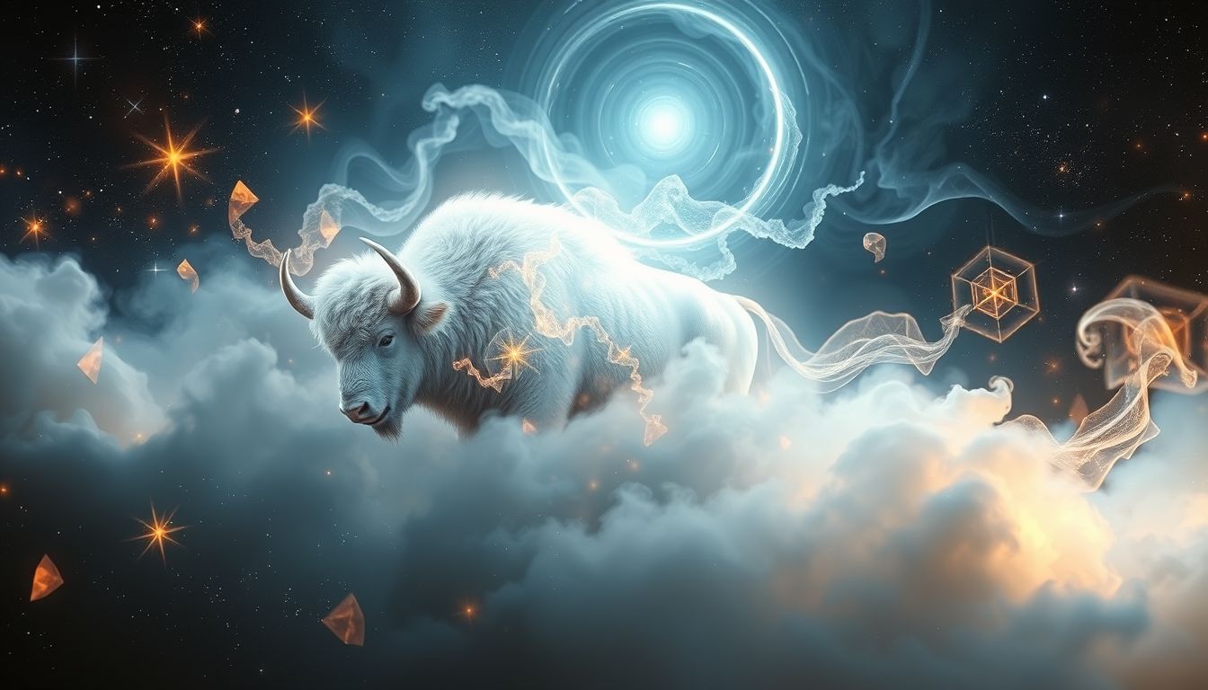 Das Schlachten eines weißen Büffels symbolisiert innere Transformation und Loslassen.