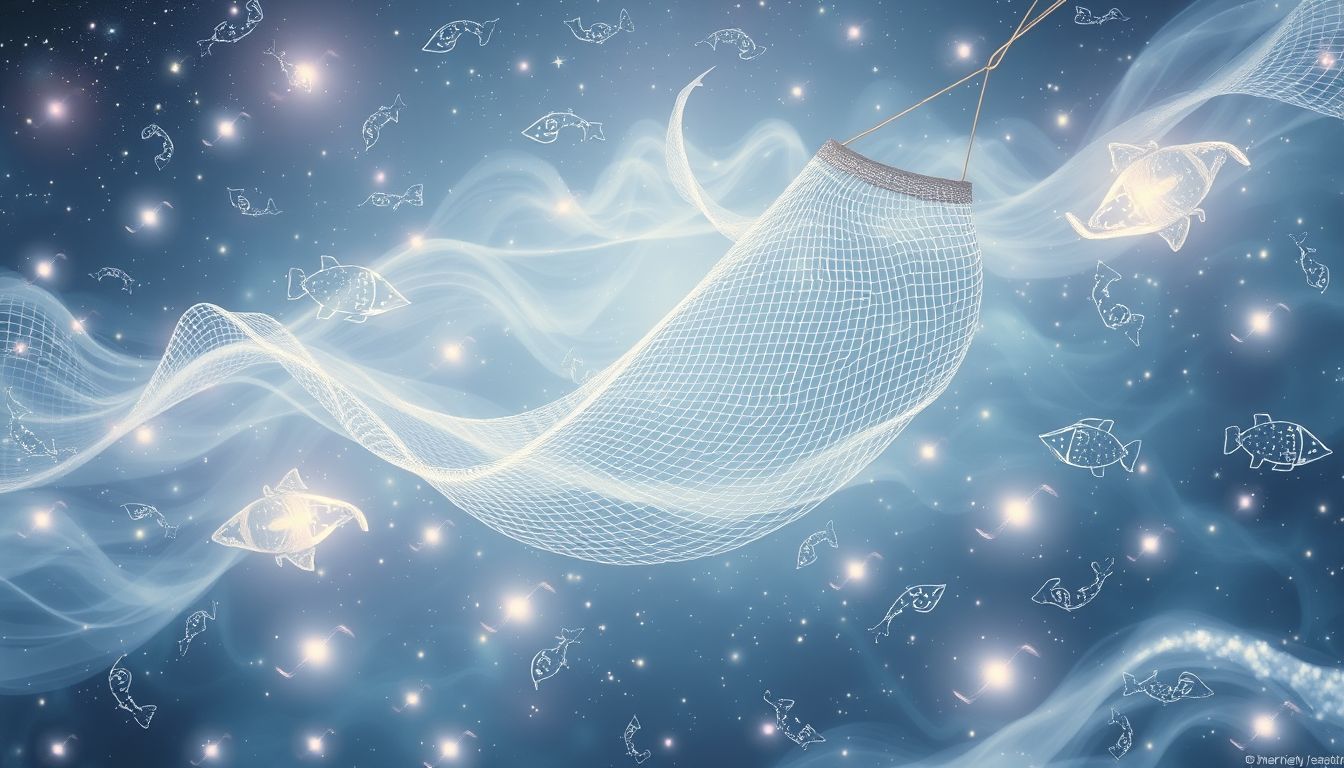 Ein Netz symbolisiert im Traum oft Gemeinschaft und Zusammenhalt.