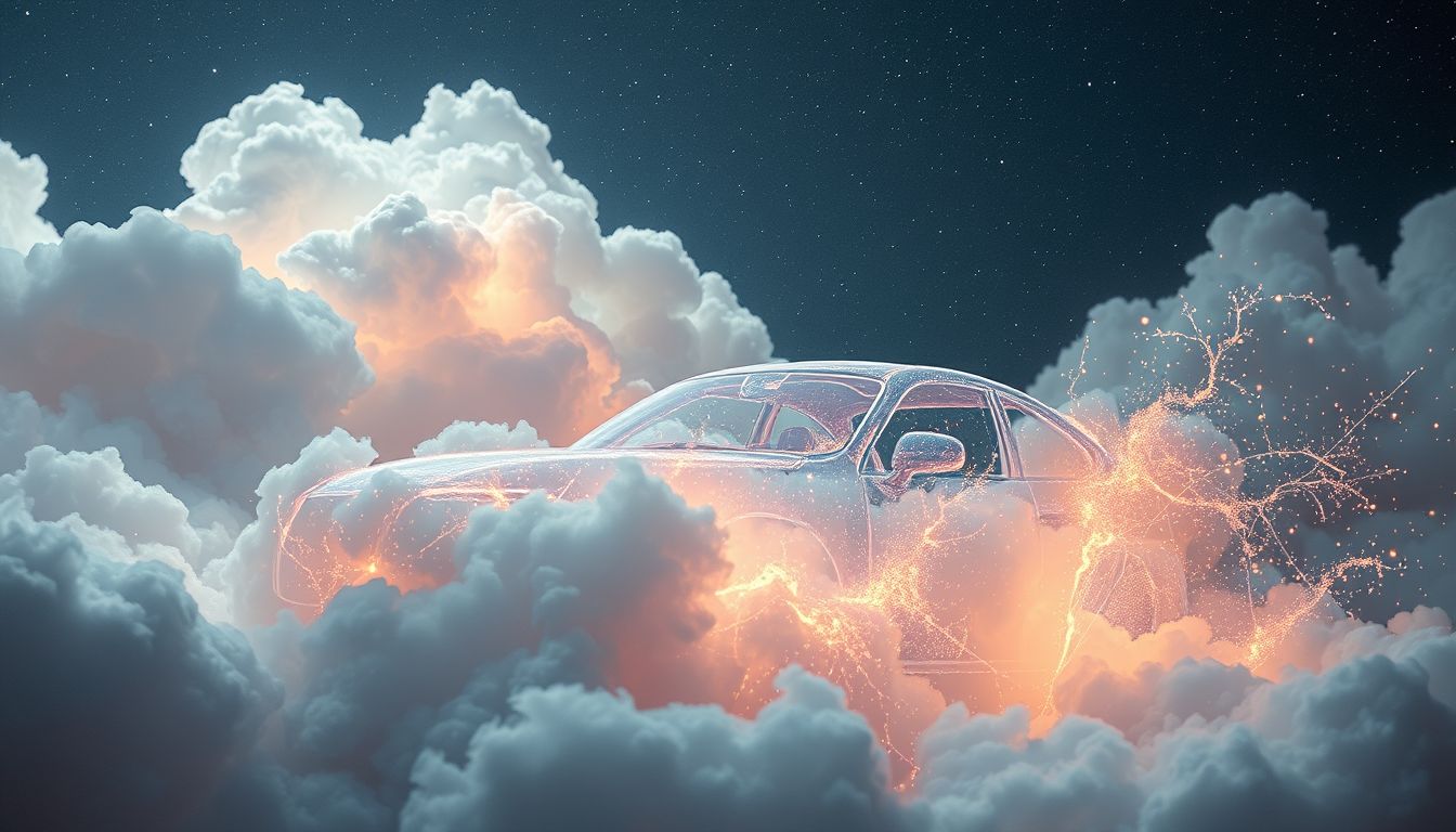 Ein beschädigtes Auto im Traum reflektiert inneres Verletzlichkeitsgefühl.