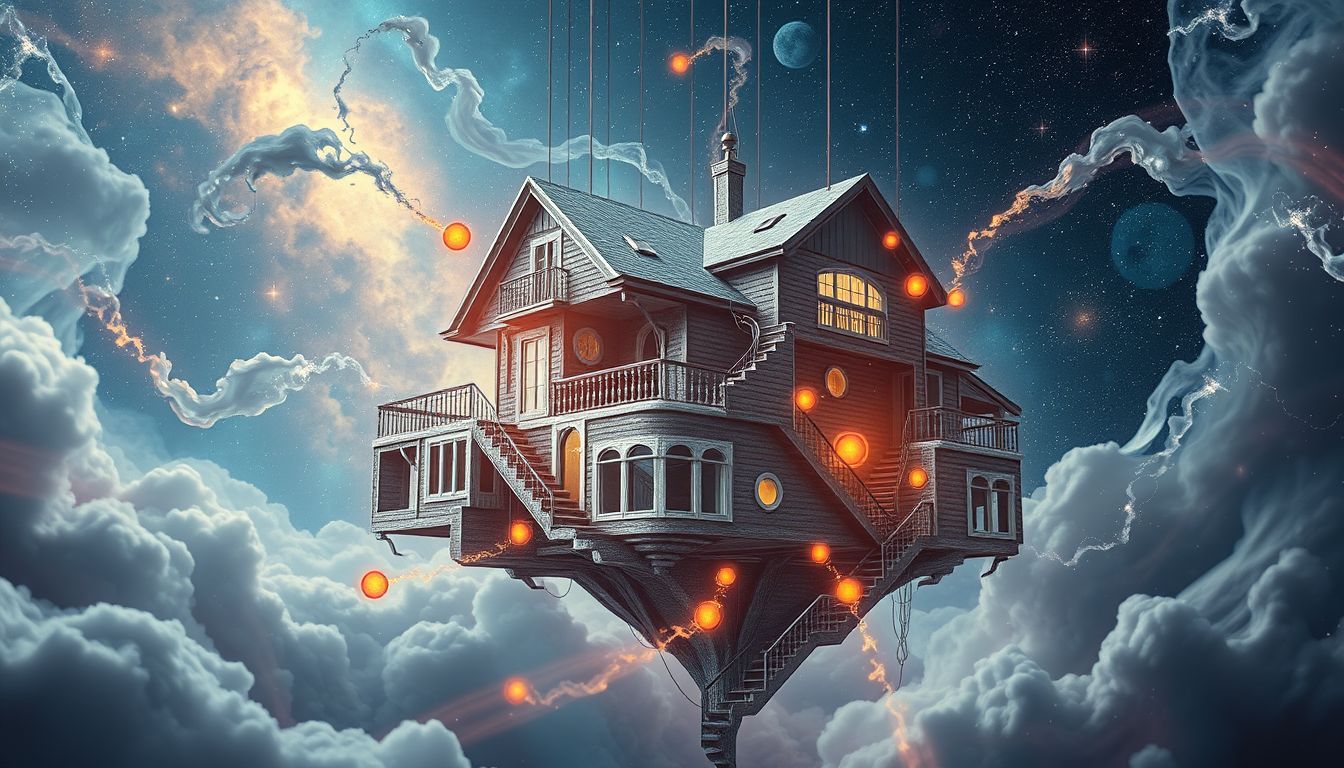 Ein labyrinthartiges Haus im Traum symbolisiert innere Verwirrung.