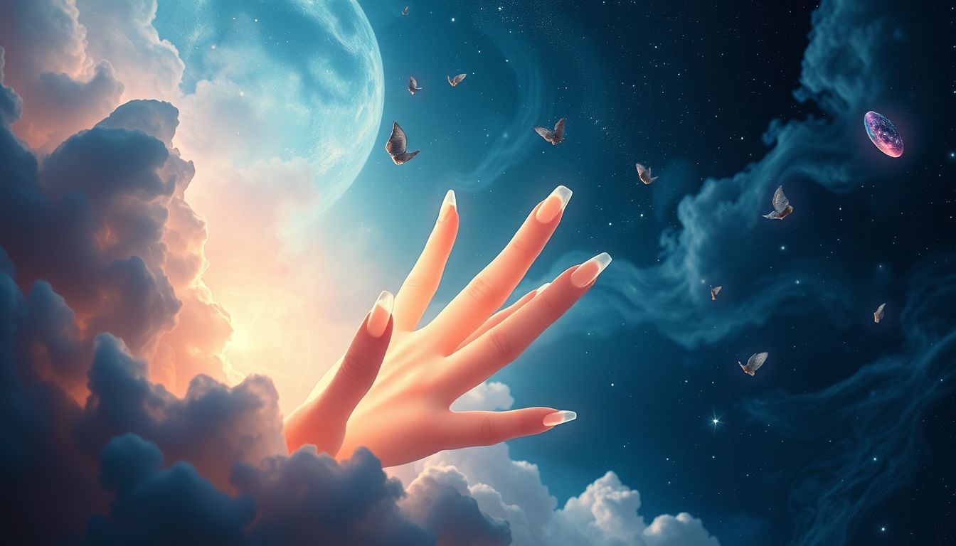 Kurze, abgebrochene Fingernägel im Traum symbolisieren oft Unsicherheit.