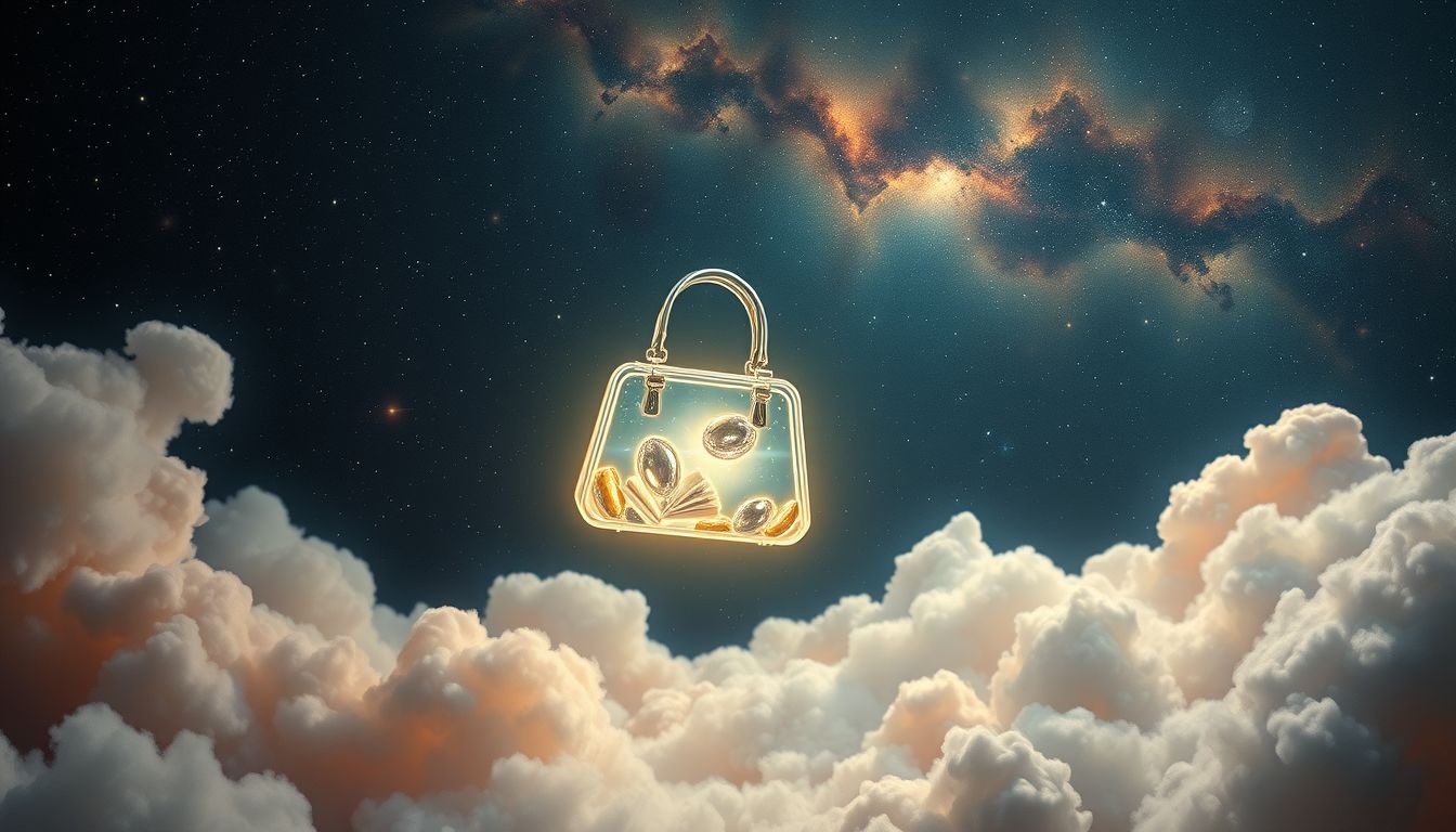 Ein wertvoller Inhalt in der Handtasche symbolisiert verborgene Talente.