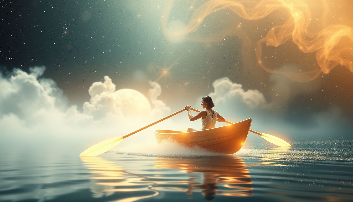 Der Traum vom Rudern in der Luft symbolisiert Freiheit und Leichtigkeit.