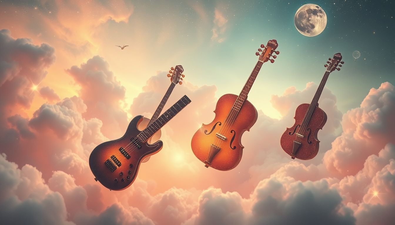 Verstimmte Musikinstrumente symbolisieren innere Konflikte und Unsicherheiten.