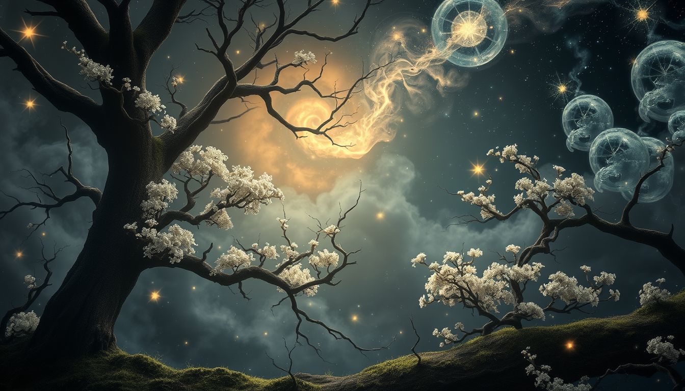 Das Entdecken von 13 Flechten symbolisiert Wachstum und Harmonie im Wald.