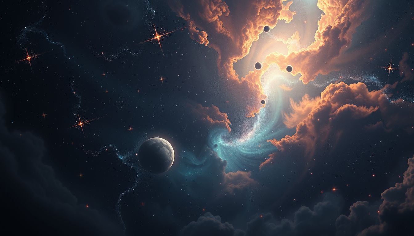 Ein dunkler Himmel symbolisiert oft unerwartete Veränderungen im Leben.