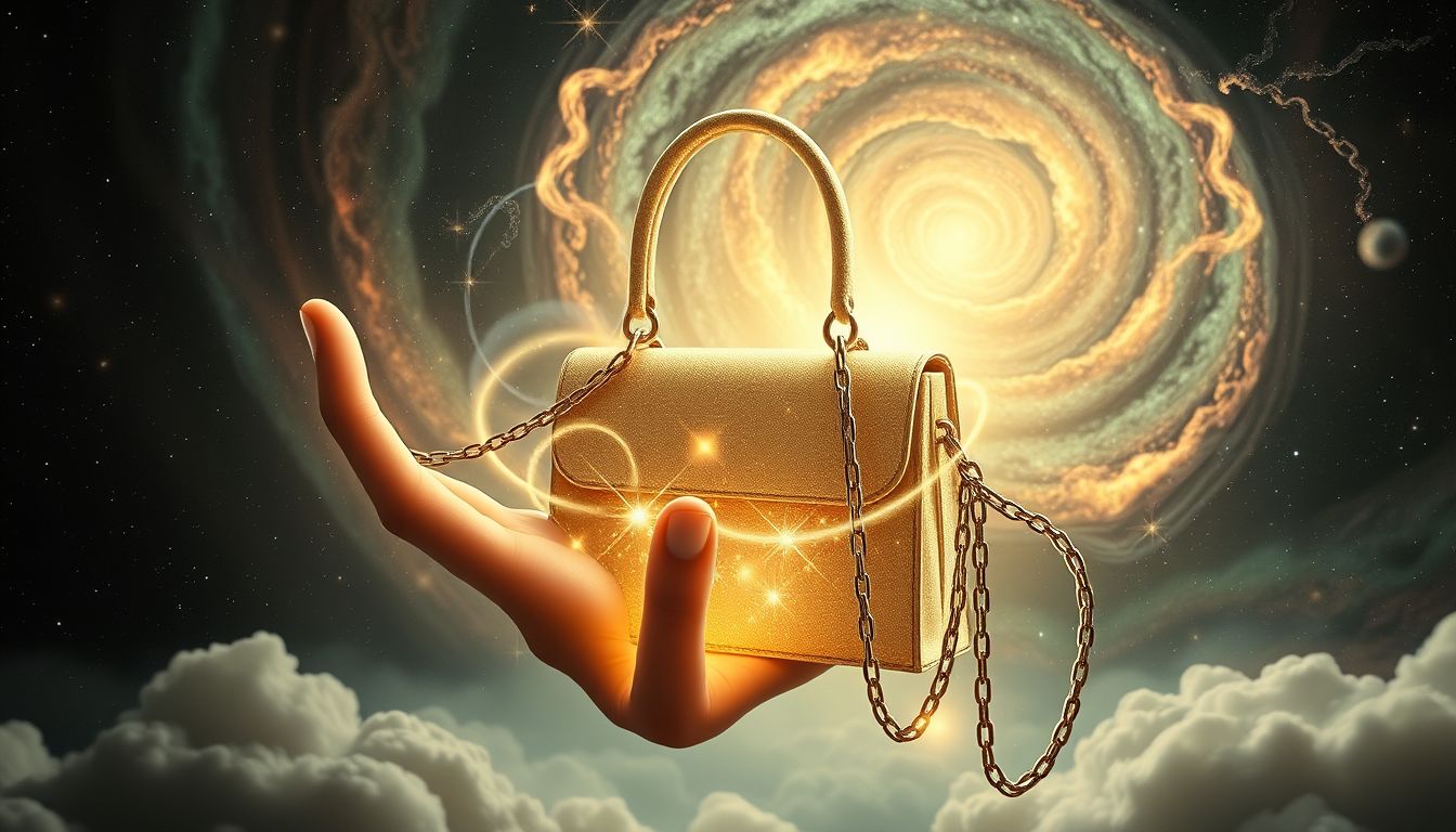 Ein unerreichbarer Handtaschentraum symbolisiert verborgene Geheimnisse im Leben.