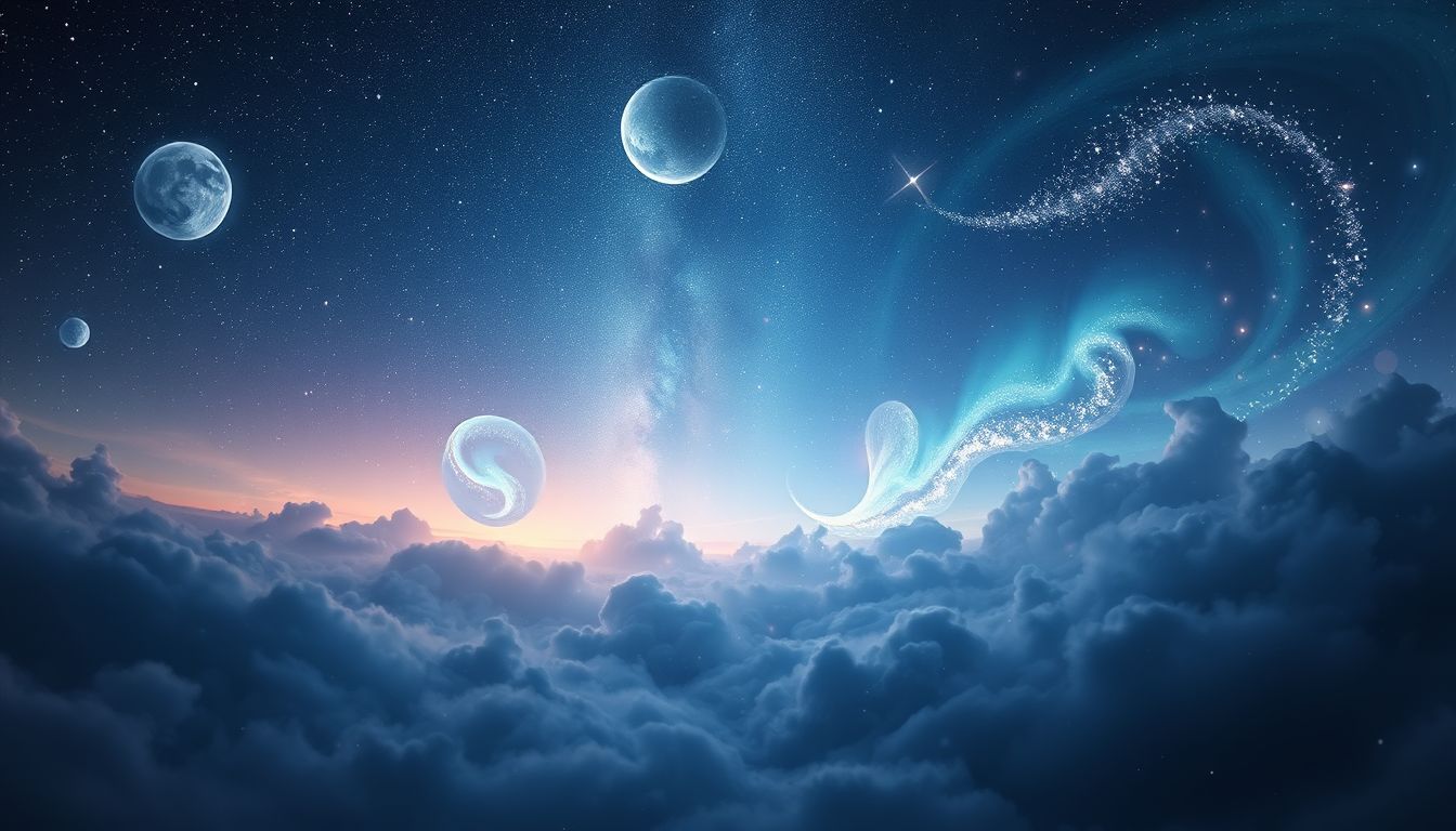 Mitternacht symbolisiert Neuanfang unter funkelndem Sternenhimmel.