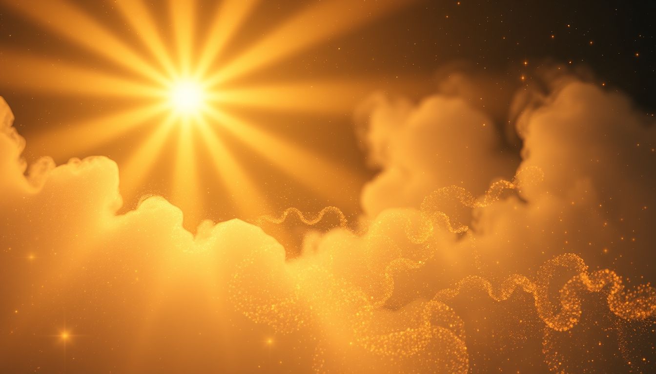 Sonnenstrahlen symbolisieren Hoffnung, sichtbar durch Staub als Klarheit.