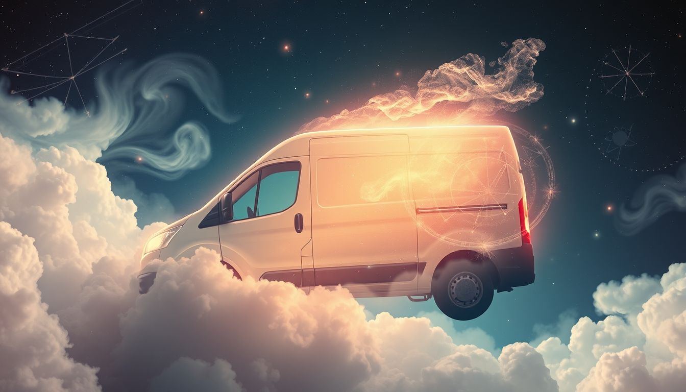 Ein leerer Umzugswagen symbolisiert Neuanfang und ungenutztes Potenzial.
