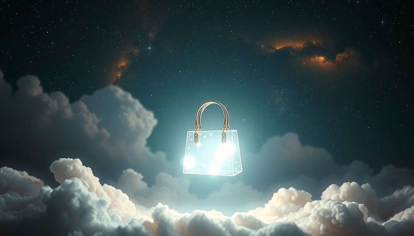 Ein Handtaschentraums als Geschenk symbolisiert unerwartete positive Überraschungen.