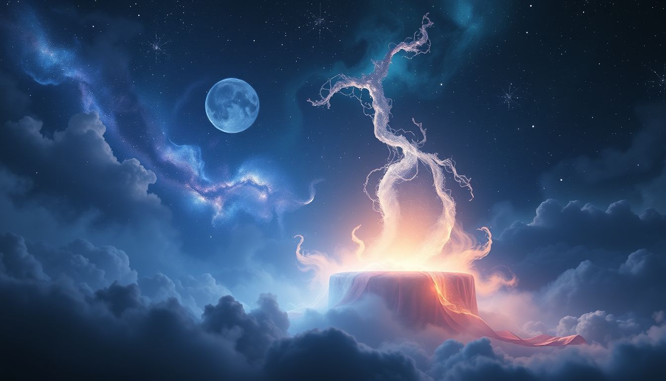Mitternacht am Altar symbolisiert Übergang und spirituelle Transformation im Traum.