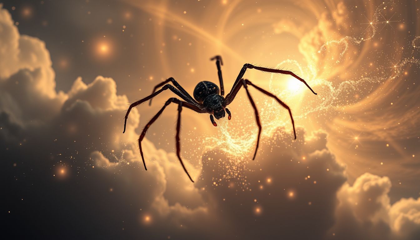 Das Sterben der schwarzen Spinne symbolisiert das Überwinden von Schwierigkeiten.