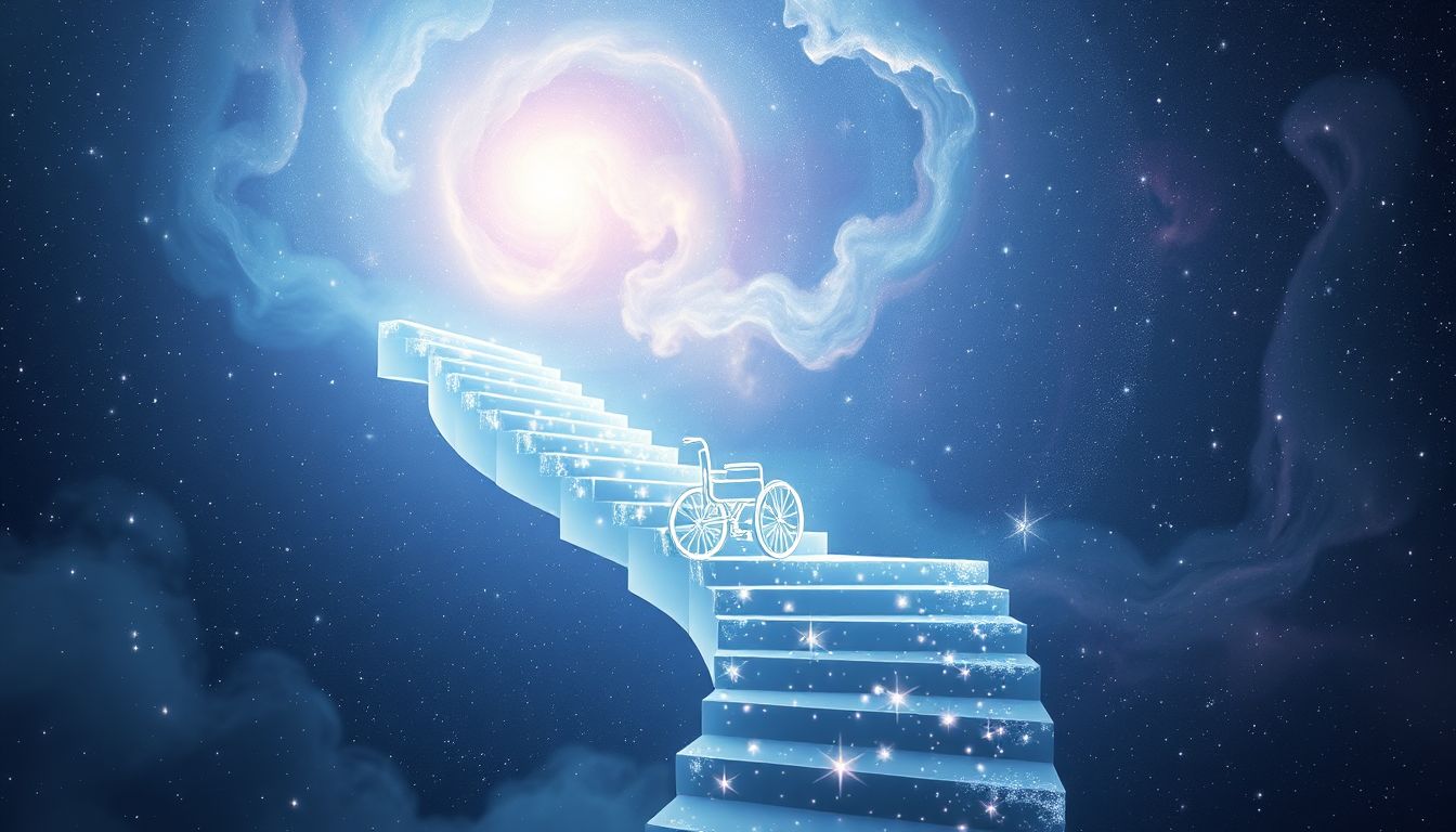 Treppen im Rollstuhl symbolisieren oft gefühlte unüberwindbare Hindernisse.