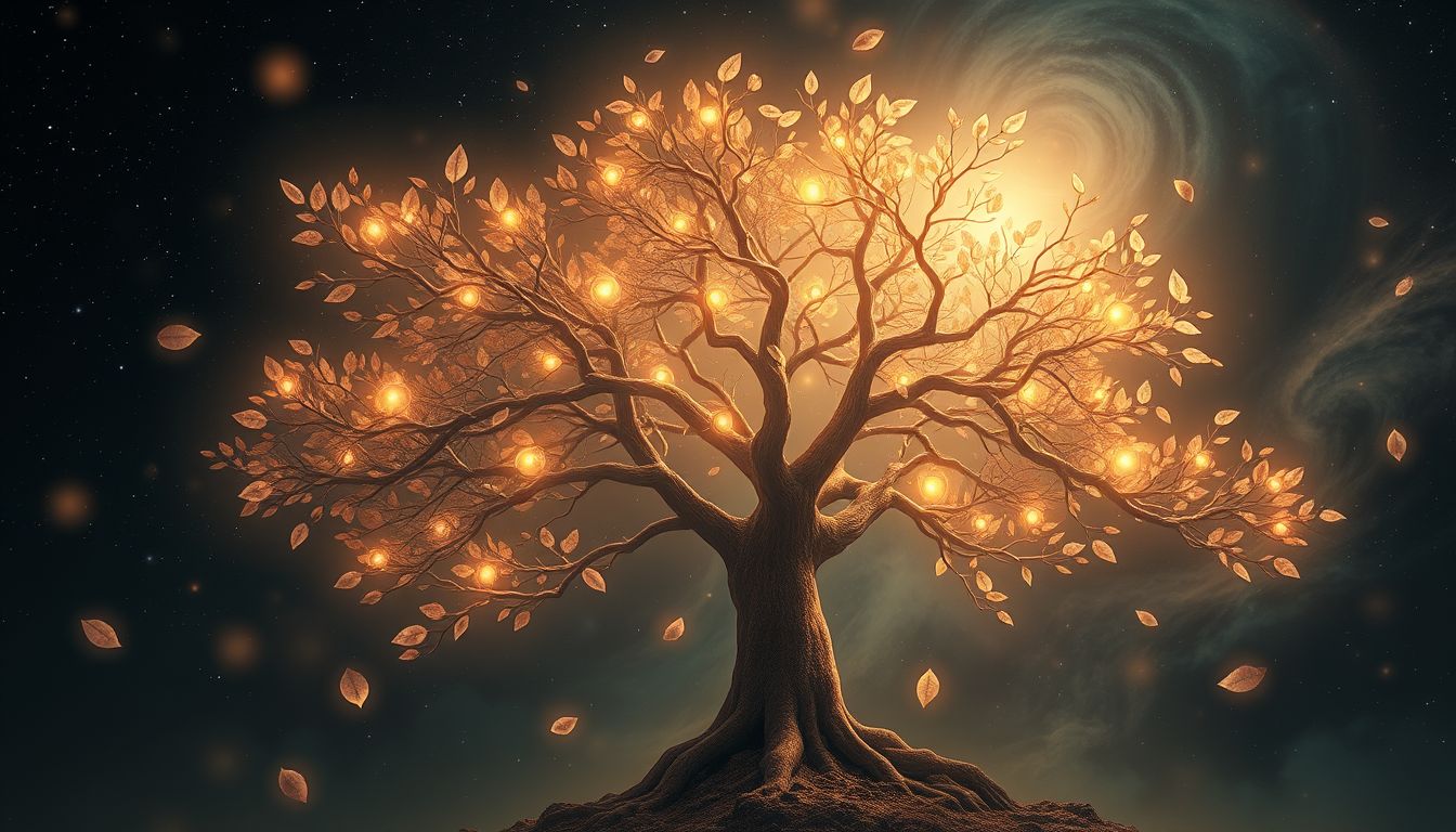 Ein sprechender Kastanienbaum symbolisiert Weisheit und innere Führung.