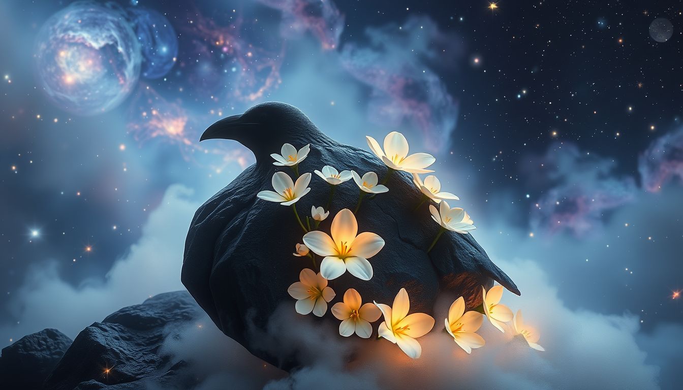 Das Schmücken eines Rabensteins symbolisiert Neubeginn und Heilung.