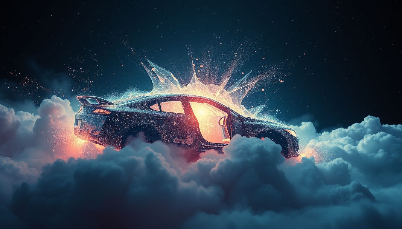 Beschädigtes, gestohlenes Auto im Traum symbolisiert Kontrollverlust.