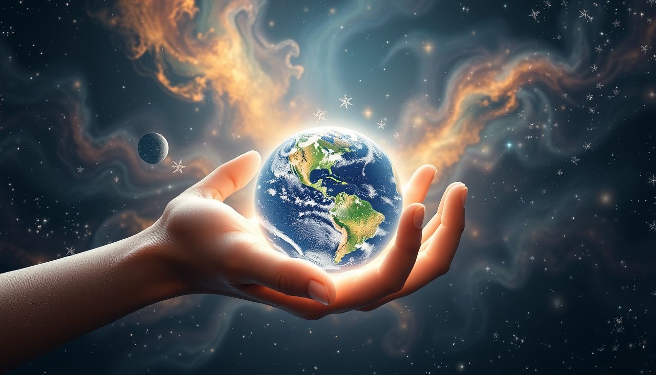 Die Erdkugel retten symbolisiert Wunsch nach globalem Schutz und Harmonie.