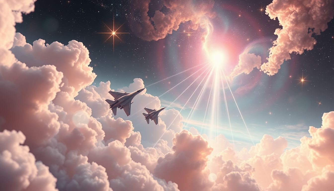 Düsenflugzeuge symbolisieren Zielstrebigkeit und schnellen Aufstieg im Leben.