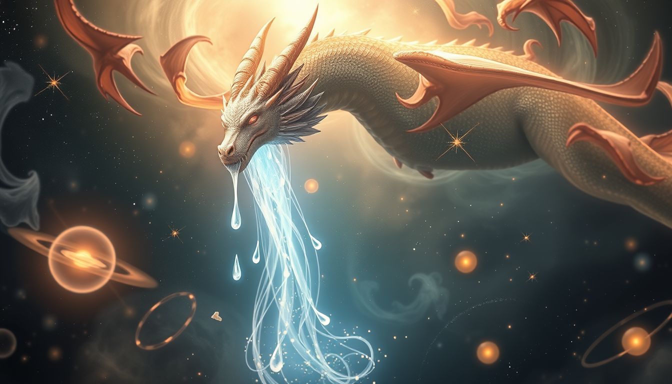 Ein weinender Drache symbolisiert oft verborgene Ängste und Heilung.