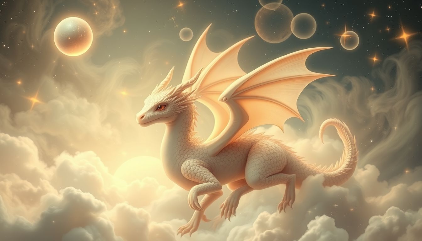 Ein freundlicher Drache symbolisiert Schutz, Kraft und innere Weisheit.