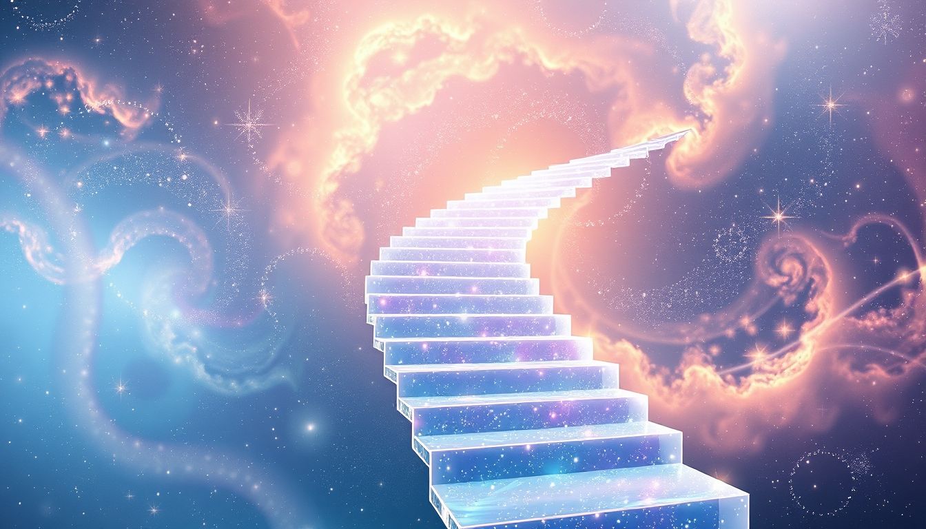 Eine breite Treppe symbolisiert vielfältige Lebenswege und neue Chancen.