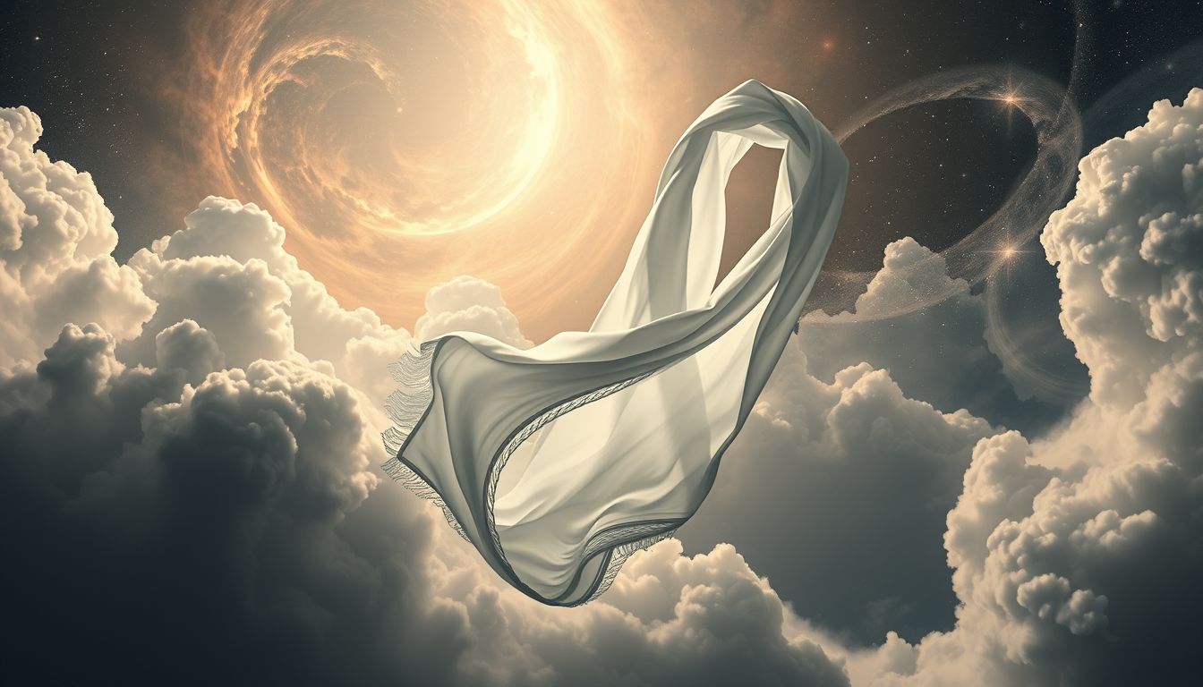 Einfarbiger Schal symbolisiert innere Ruhe und klare Gedanken.