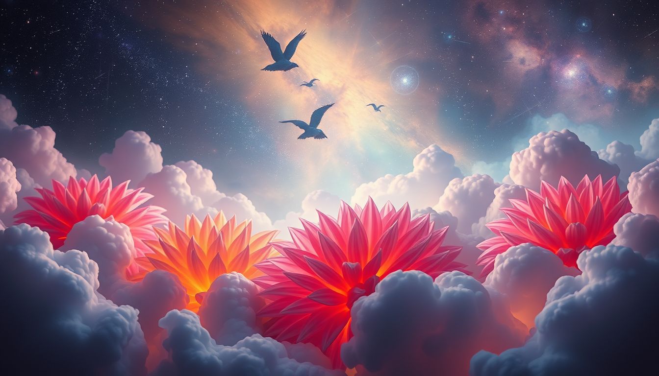 Rote Dahlien symbolisieren Leidenschaft und starke emotionale Träume.