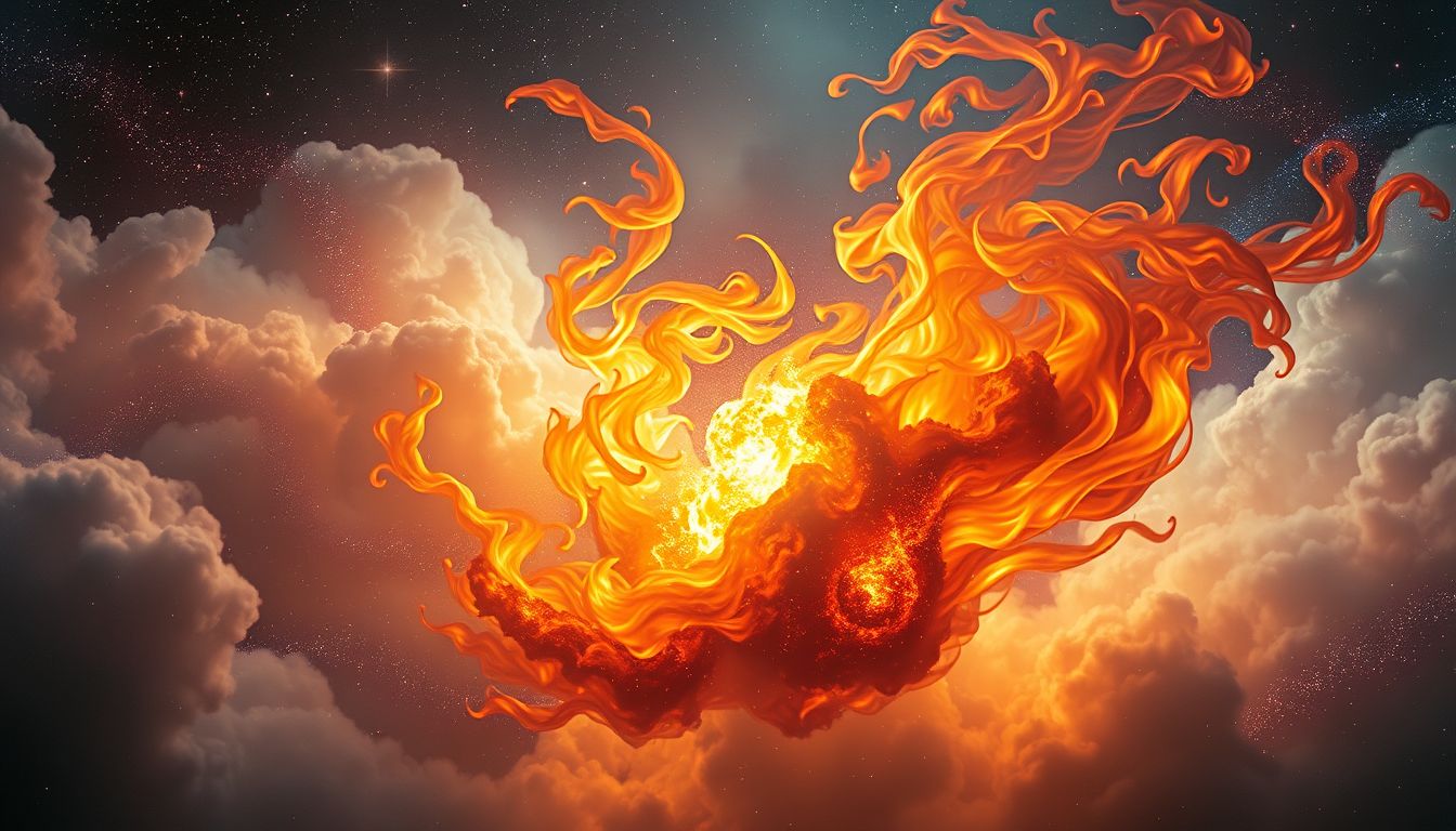 Feuer symbolisiert im Traum oft tiefgreifende Veränderung und Neubeginn.