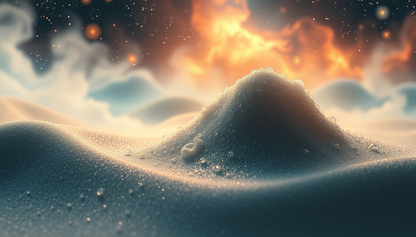 Das Knuspern von Sand symbolisiert oft Vergänglichkeit und innere Unsicherheit.