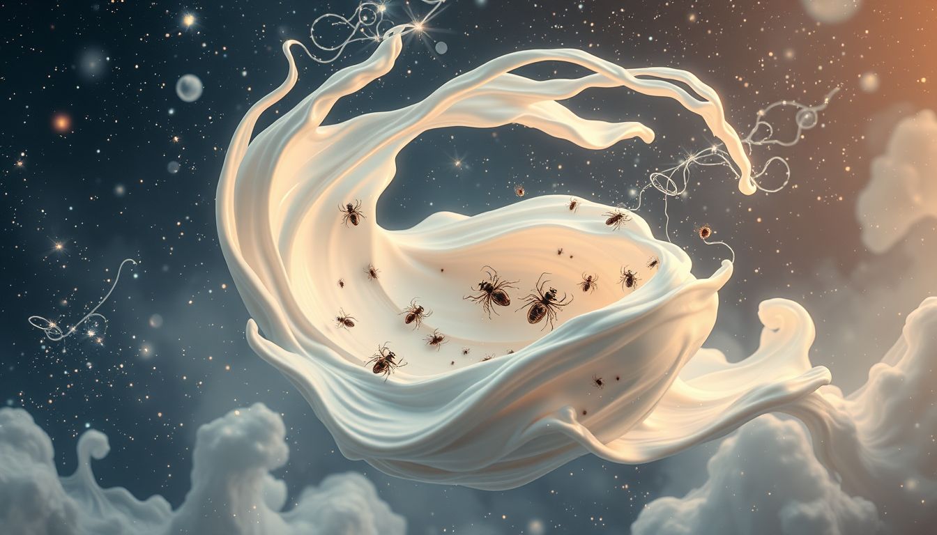 Rahm mit Insekten im Traum symbolisiert oft innere Konflikte.