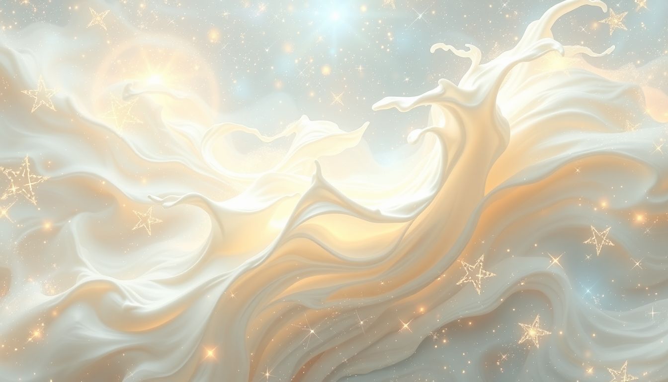 Rahm im Traum symbolisiert oft Reinheit und frischen Lebensbeginn.