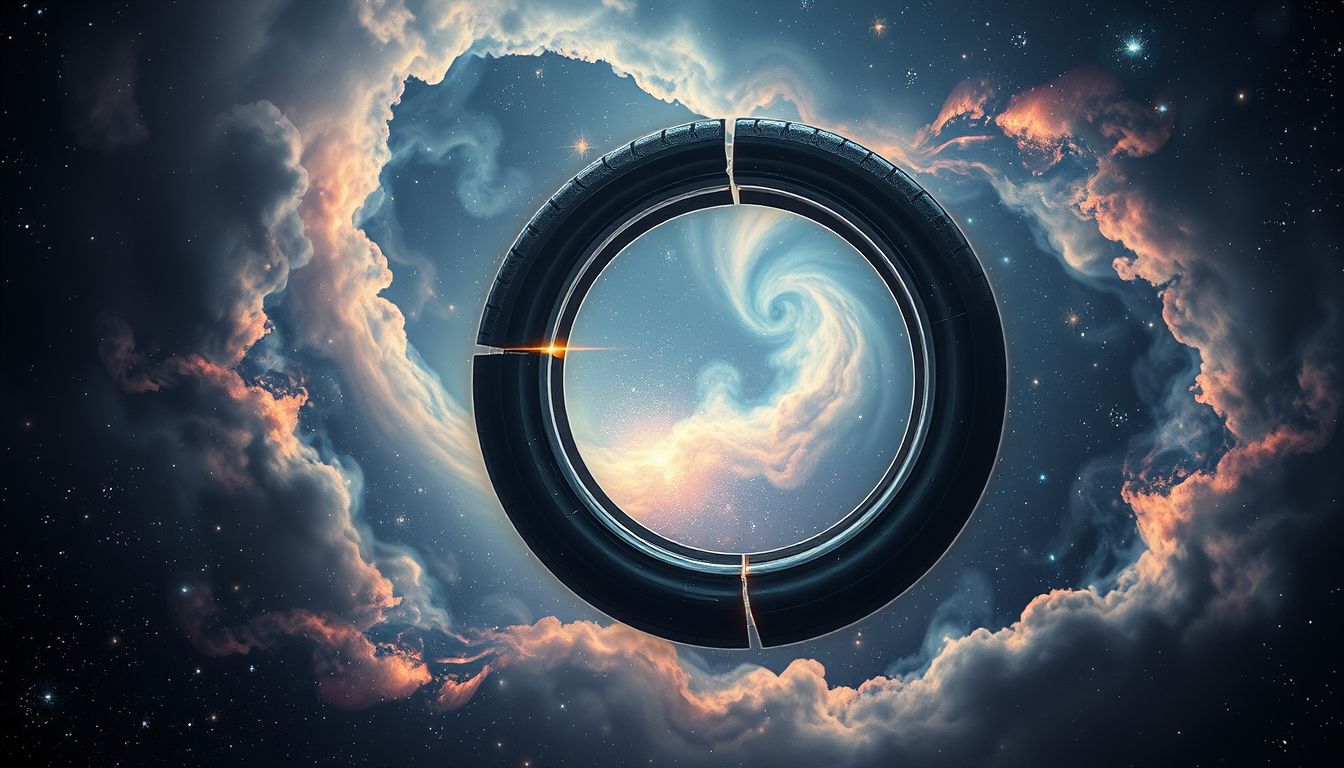 Ein Reifenriss im Traum symbolisiert Kontrollverlust und Richtungsunsicherheit.