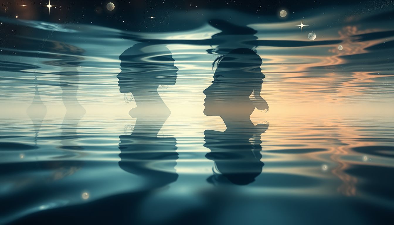 Die Wasseroberfläche spiegelt die Vielschichtigkeit unserer Identität wider.