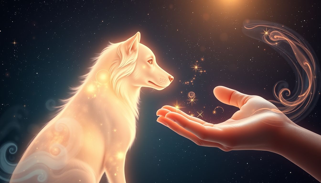 Einen Hund streicheln symbolisiert Vertrauen und innere Harmonie.