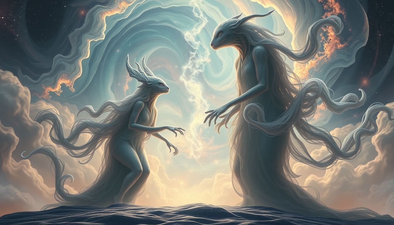 Die Begegnung symbolisiert oft innere Transformation und neues Bewusstsein.