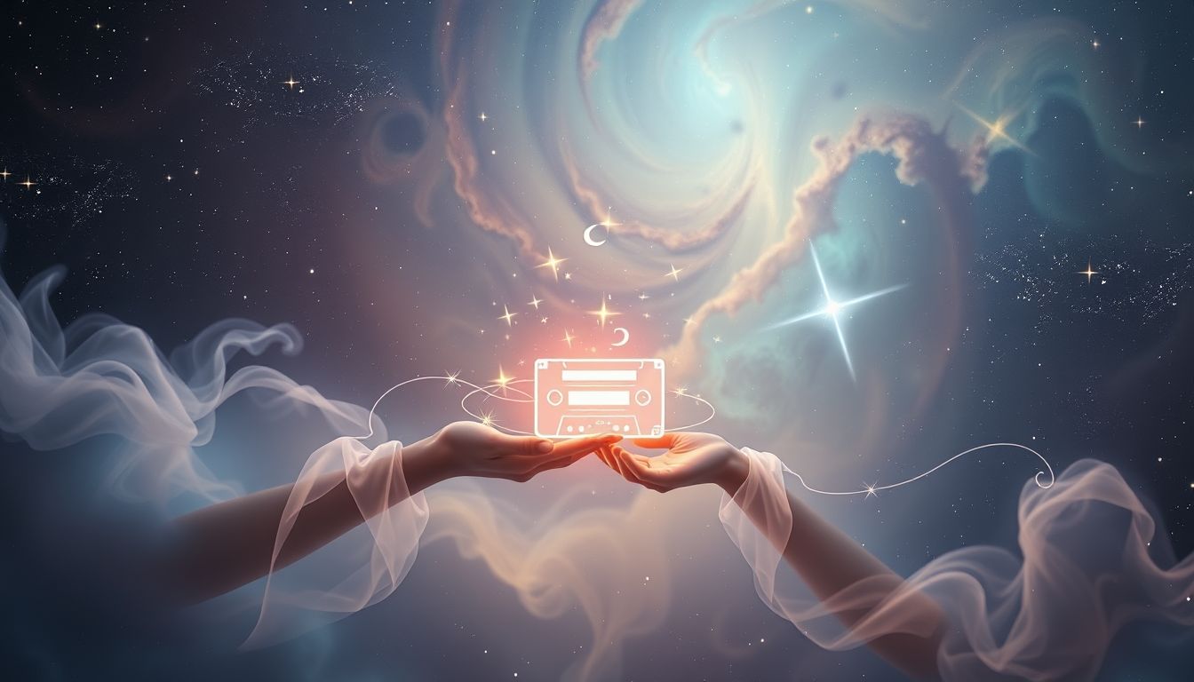 Ein Tonbandgerät verschenken symbolisiert das Teilen verborgener Erinnerungen.