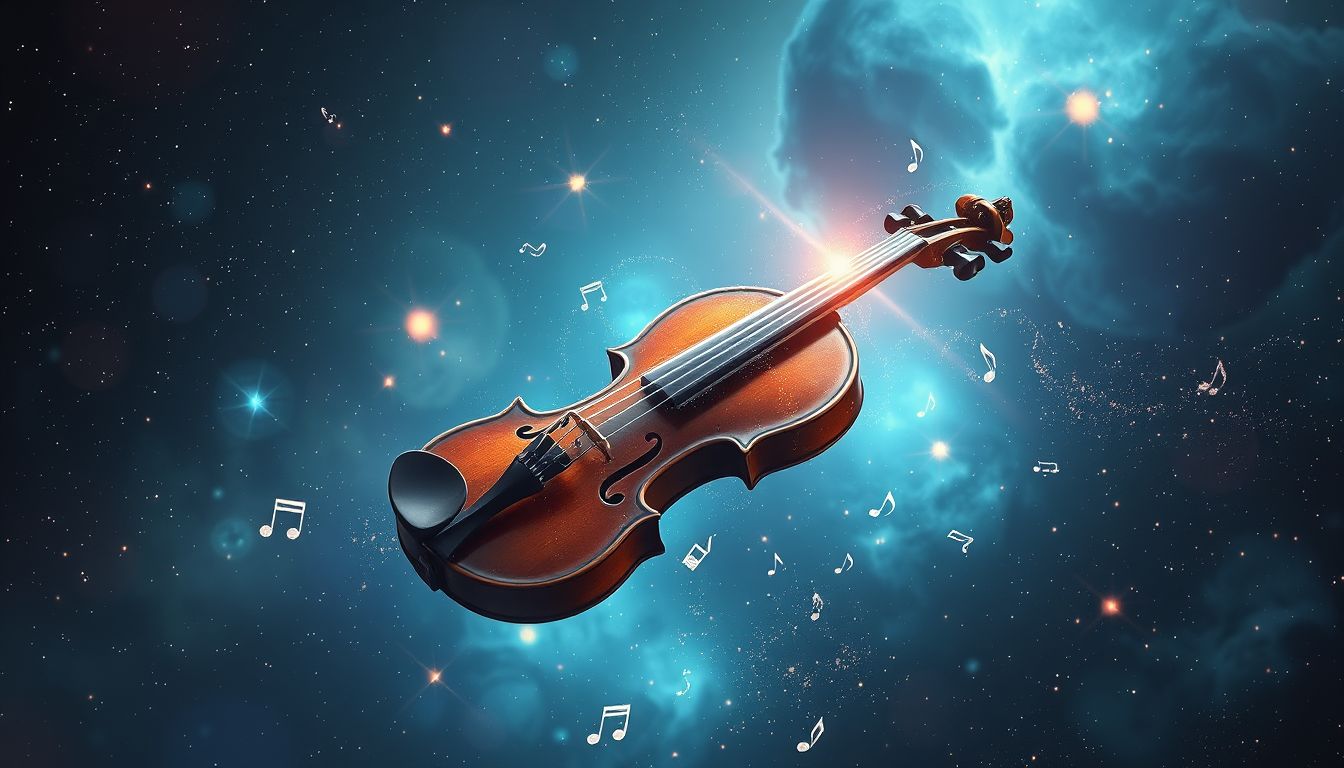 Eine beschädigte Violine symbolisiert kreative Blockaden oder emotionale Verletzungen.
