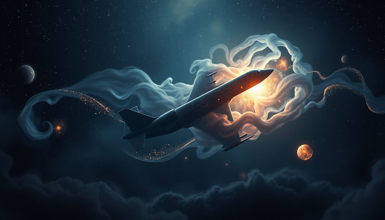 Ein entführtes Düsenflugzeug symbolisiert Kontrolleverlust und Angst.